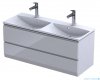Oristo Brylant szafka z umywalką wisząca 119x50x45 biały połysk OR36-SD2S-120-1-V3/UME-AM-120-92-D